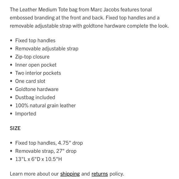 Marc Jacobs Beige Tote Bag - Picture 5 of 5